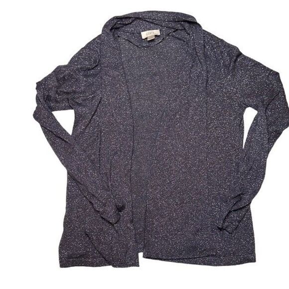 Ann Taylor Loft Petites sz SP gray/ blue sparkle cardigan, sweater, coverup - Picture 1 of 4